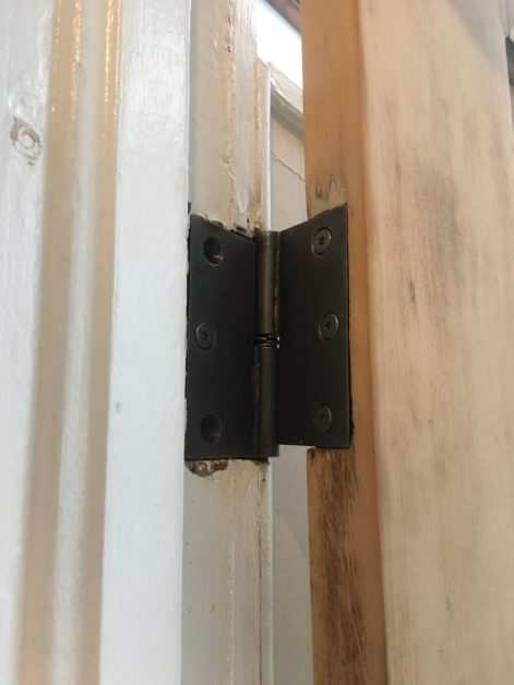 Restoring Vintage Doors Part 3:  Hinges, Handles, and a Hook